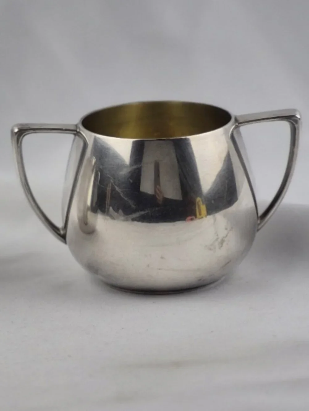 Mid Century Empire Crafts Quadruple Silver Plated Creamer & Sugar Bowl Set